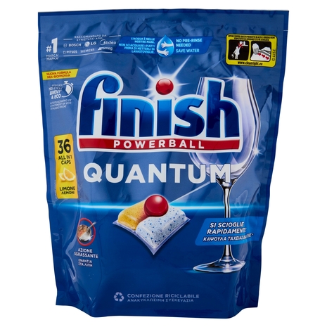 Finish Quantum Limone pastiglie lavastoviglie 36 lavaggi 374,4 g